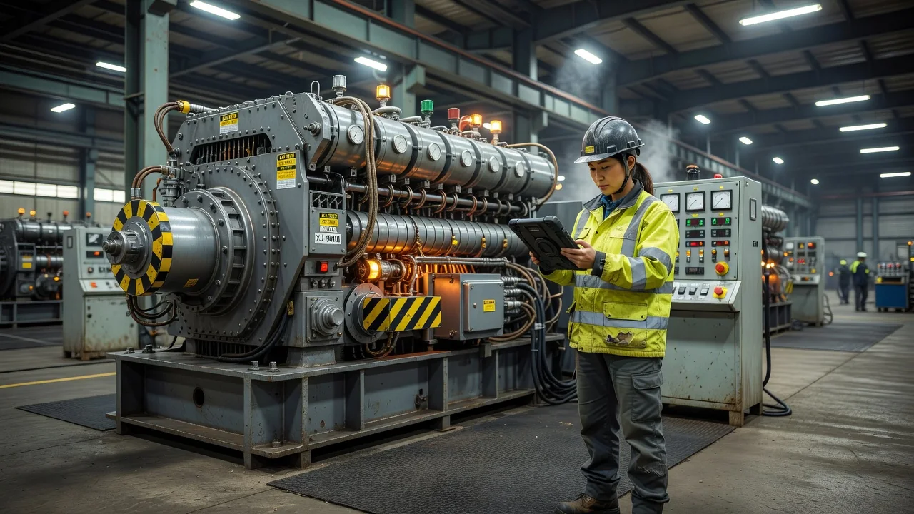 Engineer near generator