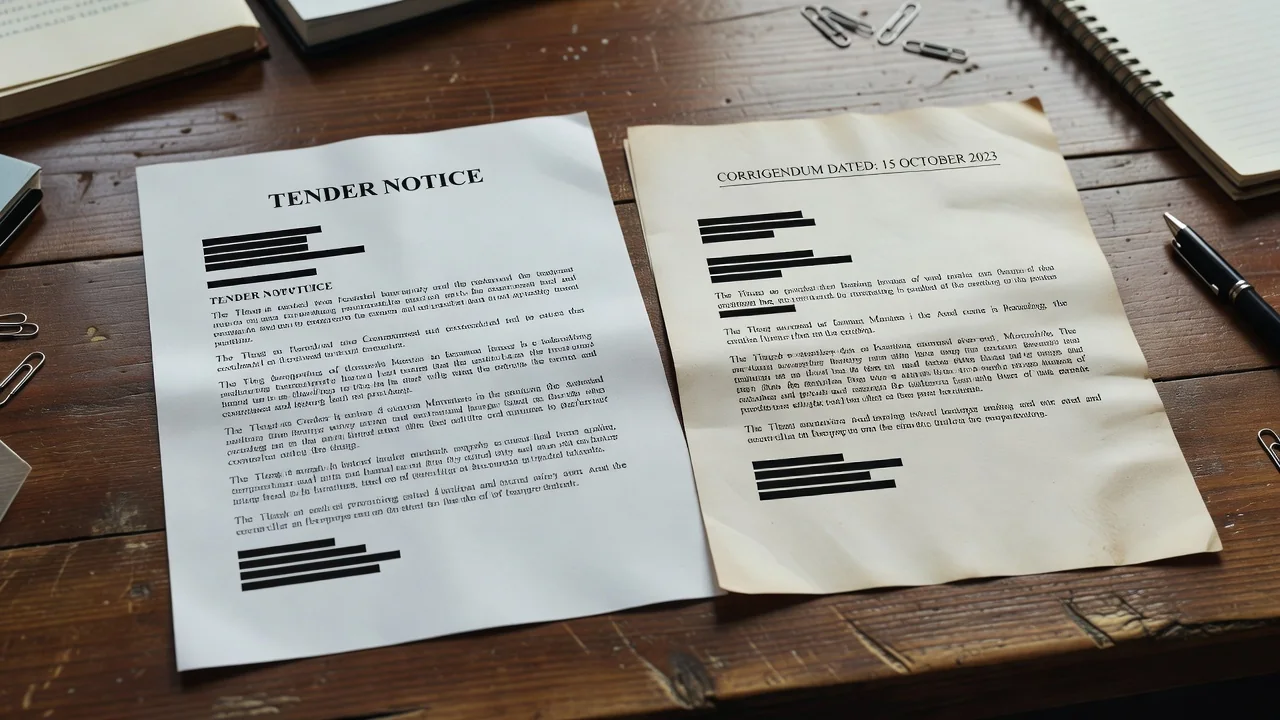 How to read a tender corrigendum before you upload
